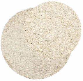 PAMPLONA arany magas szálú bolyhos modern szőnyeg Ø 120 cm