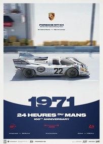 Művészeti nyomat Porsche 917 KH - 24h Le Mans - 100th Anniversary - 1971, Automobilist