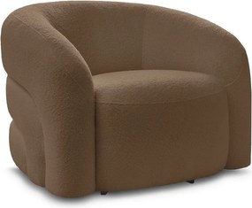 Barna forgó buklé fotel Elina – Bobochic Paris