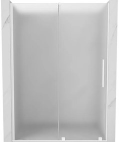 Mexen Velar, tolózuhanyajtó nyitáshoz 140 cm, 8 mm-es matt üveg, fehér matt, 871-140-000-31-20