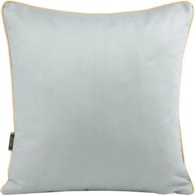 Dekoratív párnahuzat 45x45 cm, acélszínű, arany szegéllyel, szatén, egyszínű