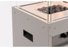 Planika Faro GAS - Kültéri gáz kandalló 142x36 cm 8kW fehér + védőborítás