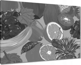 Vászonkép 100x70 Citrus szürke Gyümölcsök