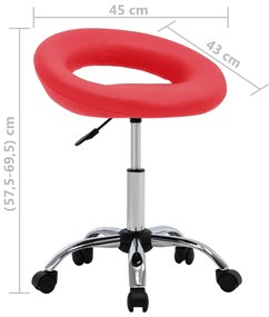 piros műbőr forgó étkezőszék