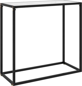 vidaXL fehér edzett üveg tálalóasztal 80 x 35 x 75 cm
