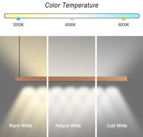 Immax NEO 07303L - LED dimmelhető csillár zsinóron MADEIRA 26W/230V Wi-Fi Tuya 122 cm tölgy