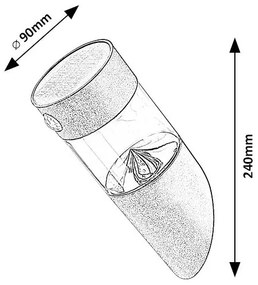 Rabalux 77015 - LED Napelemes lámpa érzékelővel KAPUAS LED/1,5W/3,7V IP44