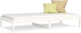 vidaXL fehér tömör fenyőfa kanapéágy matrac nélkül 90 x 200 cm