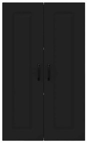 Fali konyhaszekrény polcokkal Fekete 60 x 31 x 100 cm Faanyag