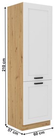 Szekrény Lesana 60 LO-210 2F (artisan tölgy + fehér). 1119428