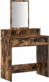 vidaXL Öltözködőasztal fiókkal Füstölt tölgy 79 x 41 x 140 cm Faanyag