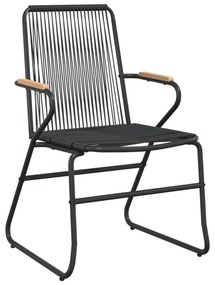 4 db fekete PVC rattan kerti szék 58 x 59 x 85,5 cm