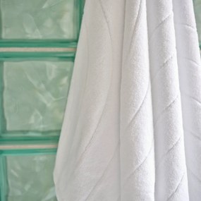 Világosszürke frottír pamut fürdőlepedő 70x140 cm Time – Zone