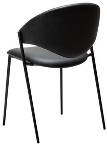 Fekete bőrutánzat étkezőszék Zone – DAN-FORM Denmark
