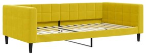 sárga bársony kanapéágy 100 x 200 cm