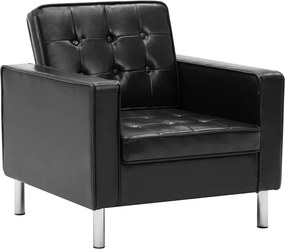 vidaXL fekete műbőr fotel 75 x 70 x 75 cm