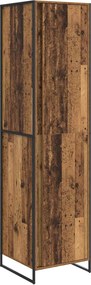 vidaXL Szekrény tárolóval 2 pcs Öreg fa 50 x 50 x 200 cm Faanyag