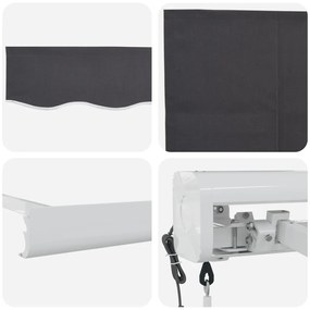 Automatikus Behúzható Napellenző Antracit 450x300 cm