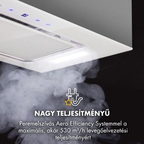 Klarstein Hektor, páraelszívó, beépíthető, 52 cm, 530 m³/ó elszívó teljesítmény, LED, érintőképernyős, üveg
