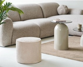 Bézs kordbársony puff Taupo – House Nordic