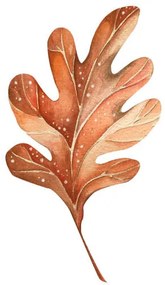 Művészeti fotózás A beautiful autumn watercolor oak leaf, Lidiia Biktimirova, (40 x 40 cm)