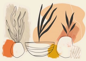 Poszter 66,5x46,5cm Botanikai vázlatok