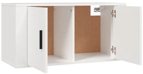 2 db fehér falra szerelhető TV-szekrény 80 x 34,5 x 40 cm
