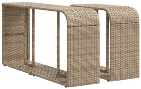 2 db bézs polyrattan tárolópolc