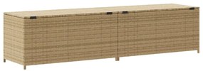 vegyes bézs polyrattan kerti tárolóláda 469 L