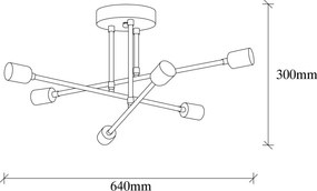 Flower mennyezeti lámpa, vintage