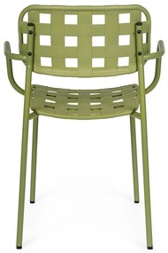 Zöld fém kerti szék szett 4 db-os Clover – Bizzotto