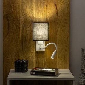 Brilagi - LED Fali lámpa NUBILA 1xE27/25W/230V + LED/3W fehér/fekete