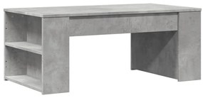 Betonszürke szerelt fa dohányzóasztal 102 x 55 x 42 cm