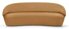 Naïve konyakbarna bőr kanapé, 214 cm - EMKO