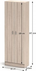 Cipősszekrény, tölgy sonoma, MARINA