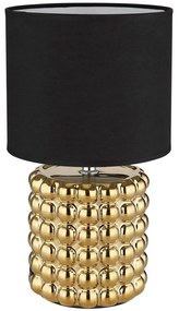Globo 21626 - Asztali lámpa VALENTINO 1xE14/40W/230V fekete/arany