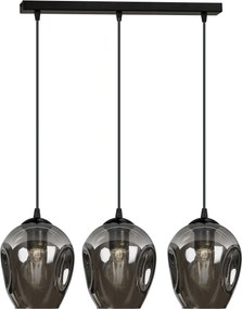 EMIBIG 680-3 ISTAR Többágú Függesztett Lámpa Fekete, Grafit E27 IP20