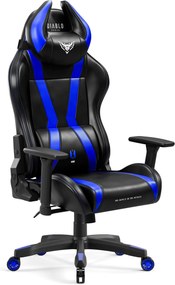 Gamer szék műbőr Normal Size, fekete-kék: Diablo X-Horn 2.0