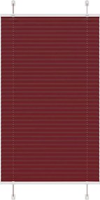vidaXL pliszírozott redőny Bordeaux piros 70x150 cm szövetszélesség