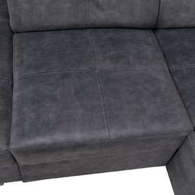 Ülőgarnitúra, szürke, balos, MALAGA