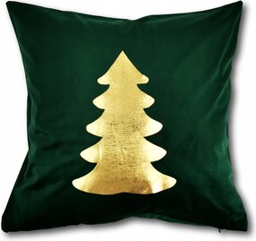 Párnahuzat Zöld velúr karácsonyfa