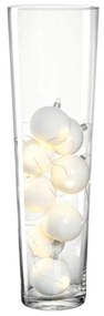 LEONARDO LIMITED váza gömbökkel és led fénnyel 60cm, fehér