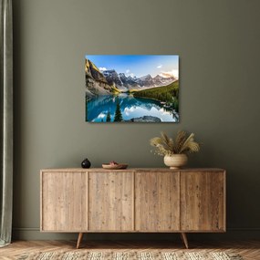 Kép - Kanada, Banff Nemzeti Park, Moraine Lake (üvegen) (70x50 cm)