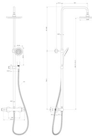 WENKO 25483100 - WATERSAVING SYSTEM 120 cm víztakarékos zuhanyrendszer, fényes króm
