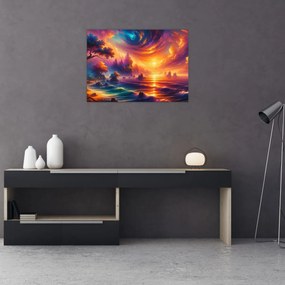 Üveg kép - Varázslatos világ (70x50 cm)