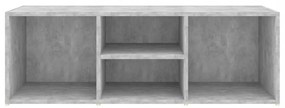 betonszürke szerelt fa cipőtároló pad 105 x 35 x 35 cm