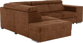 Ülőgarnitúra, barna, balos, MALAGA