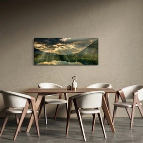 Tó a ragyogó nappal képe (120x50 cm)