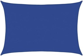 vidaXL kék négyszögletű HDPE napvitorla 160 g/m² 5x6 m
