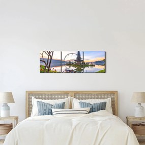 Kép - Pura Bratan templom (órával) (90x30 cm)
